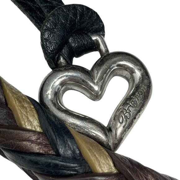 Brighton Barbados Ziptop Hobo Shoulder Bag Black Pebbled Leather Authentic - Picture 13 of 16